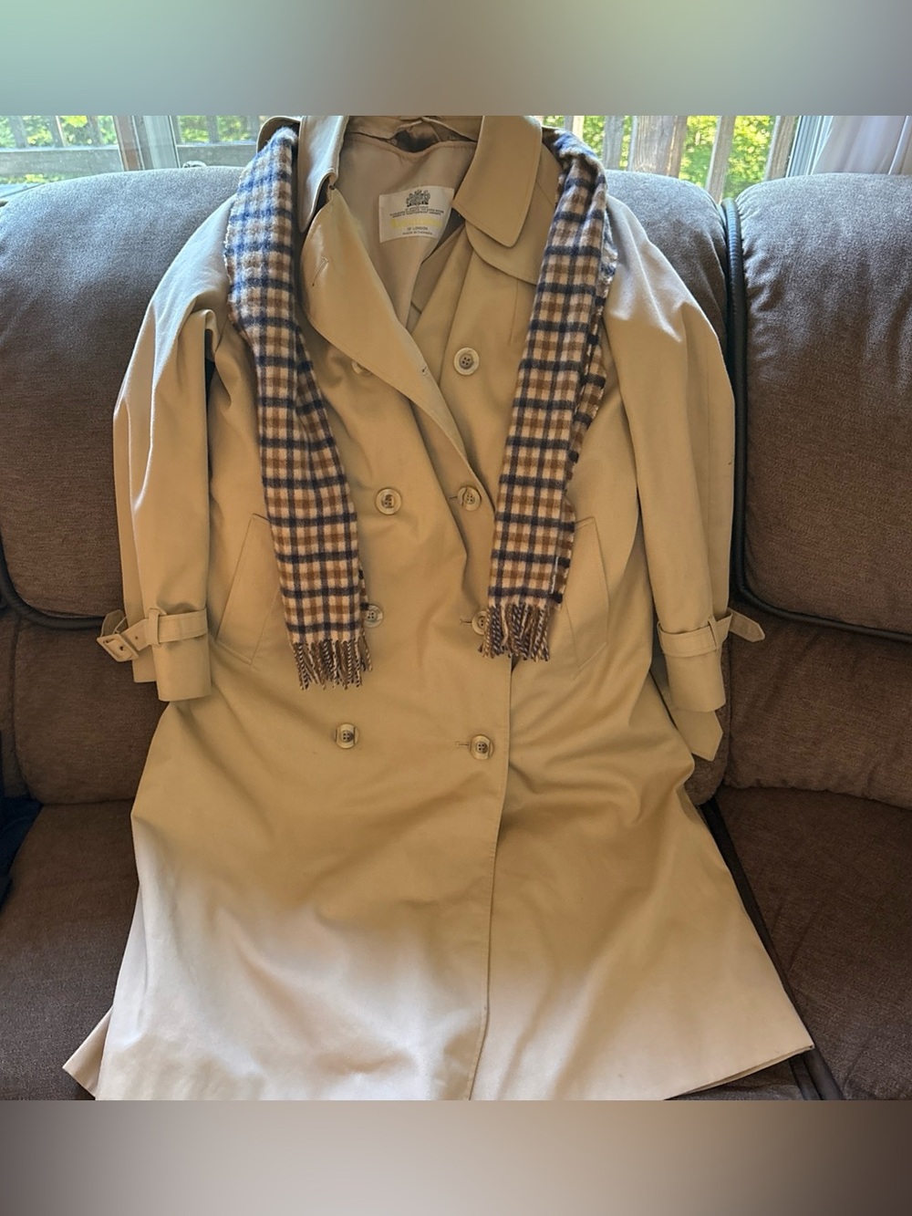 Vintage Aquascutum Womans Aqua 5 Wool Lined  Removeable trench coat /10 Canada